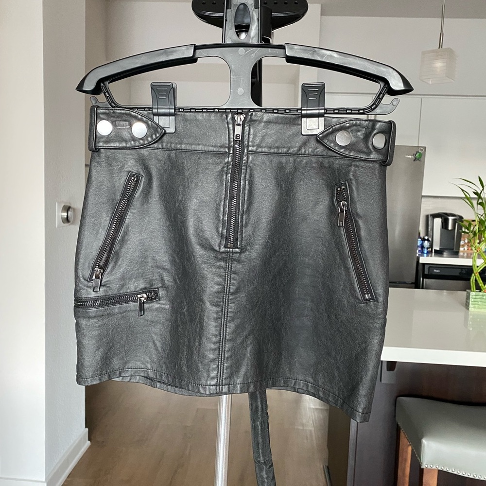 Gunmetal mini skirt - h&m